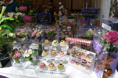 Clay Cakes and Miniature Flowers